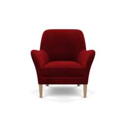 Heal's Wallis Armchair Smart Luxe Velvet Mulberry Tinted Ash Feet - thumbnail 2