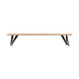 Heal's Vienna Bench 220x35cm White Oiled Oak Straight Edge Not Filled
