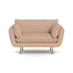 Heal's Allora Loveseat Capelo Linen-Cotton Rosedale Stainless Steel Feet