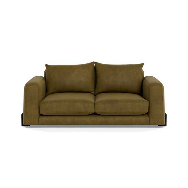 Heal's Nuvola 3 Seater Sofa Smart Luxe Velvet Peridot Black Painted Feet - image 1