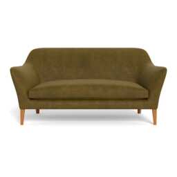 Heal's Wallis 3 Seater Sofa Smart Luxe Velvet Peridot Stained Oak Feet - thumbnail 2