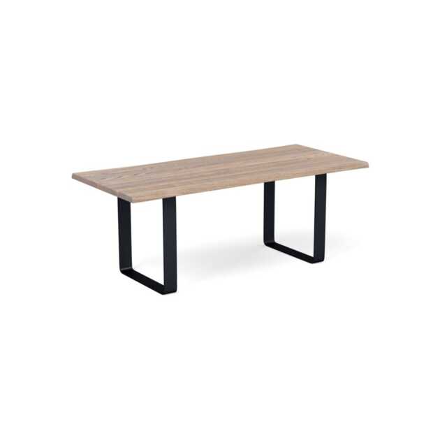 Heal's Prague Table 160x90cm Grey Oak Natural Edge Filled