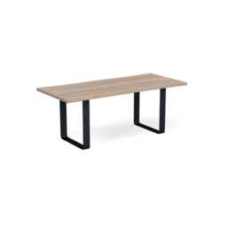 Heal's Prague Table 160x90cm Grey Oak Natural Edge Filled