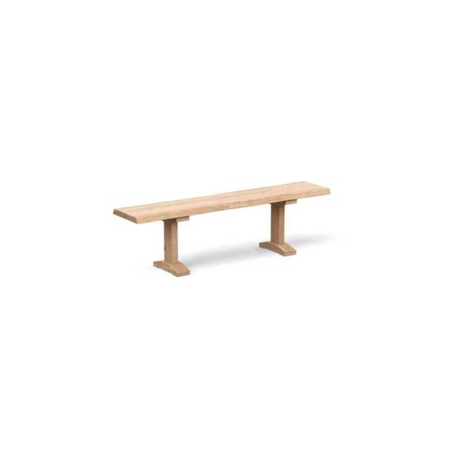 Heal's Lisbon Bench 180x35cm White Oak Natural Edge Filled