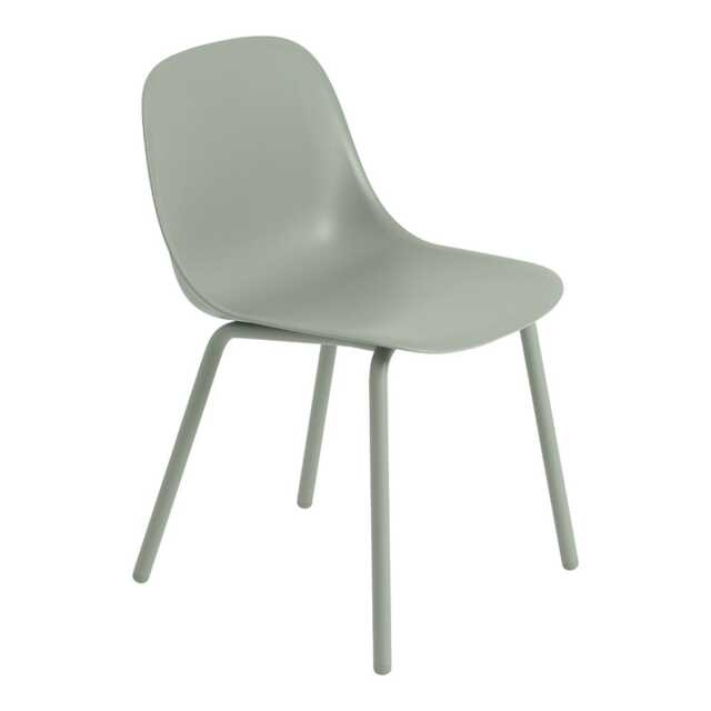 Muuto Fiber Outdoor Side Chair in Dusty Green