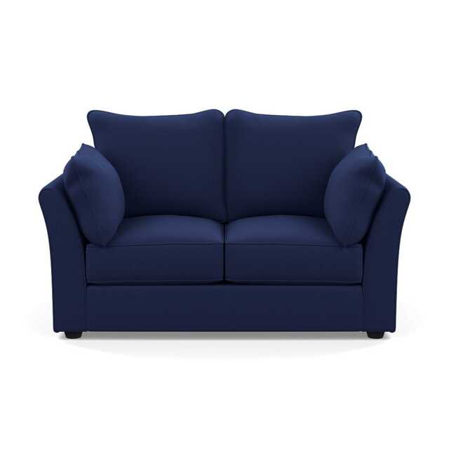Heal's Tailor 2 Seater Sofa Melton Wool New Navy Black Feet - image 1