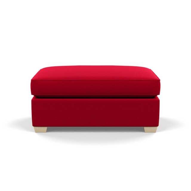 Heal's Torino Footstool Melton Wool Red Oxide Natural Feet