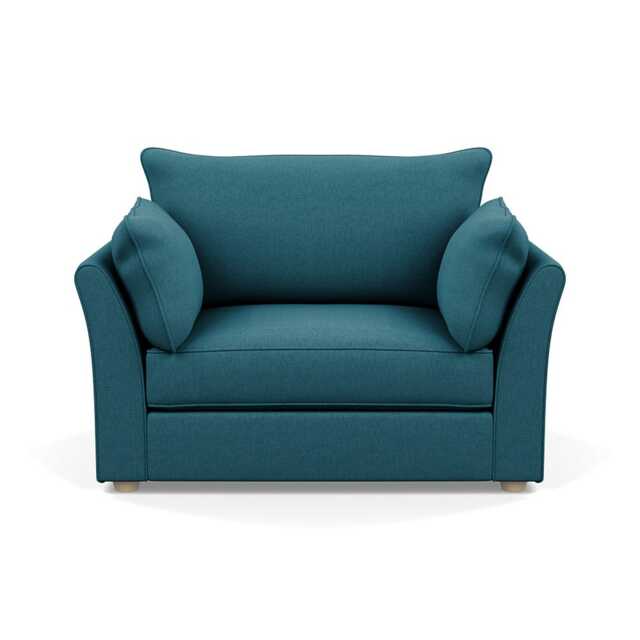 Heal's Tailor Loveseat Brushed Cotton Cadet Natural Beech Feet