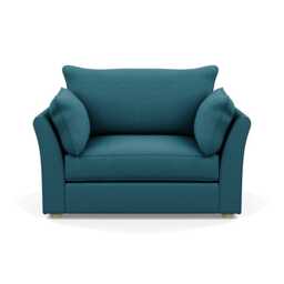 Heal's Tailor Loveseat Brushed Cotton Cadet Natural Beech Feet