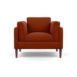 Heal's Sonno Armchair Nobilis Velvet Rust Walnut Feet - thumbnail 1