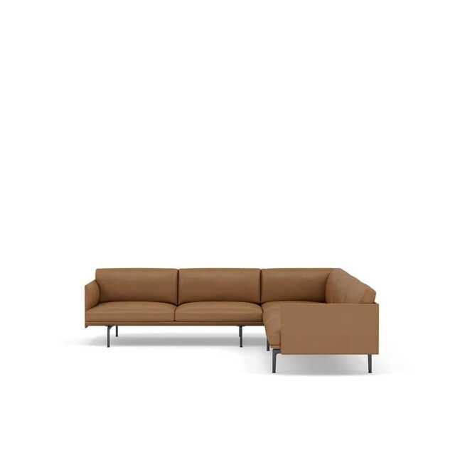 Muuto Outline Corner Sofa Refine Leather Cognac