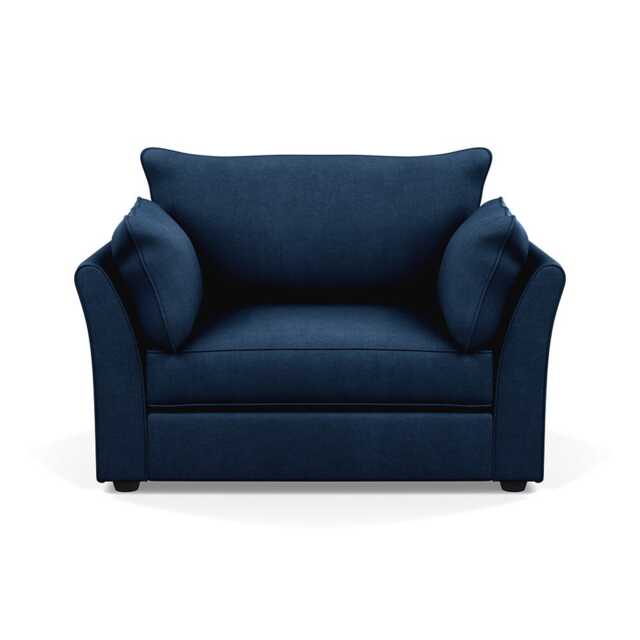 Heal's Tailor Loveseat Capelo Linen-Cotton Inkspot Black Beech Feet