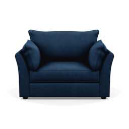 Heal's Tailor Loveseat Capelo Linen-Cotton Inkspot Black Beech Feet