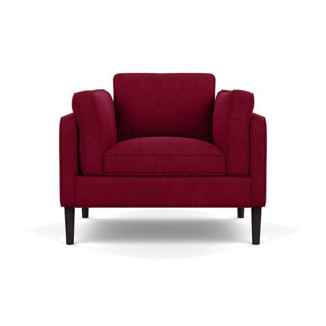 Heal's Sonno Armchair St Moritz Wool Red 74 Black Feet - image 1