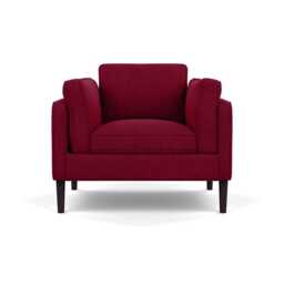Heal's Sonno Armchair St Moritz Wool Red 74 Black Feet - thumbnail 1