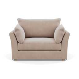 Heal's Tailor Loveseat Smart Velvet Pebble Natural Beech Feet