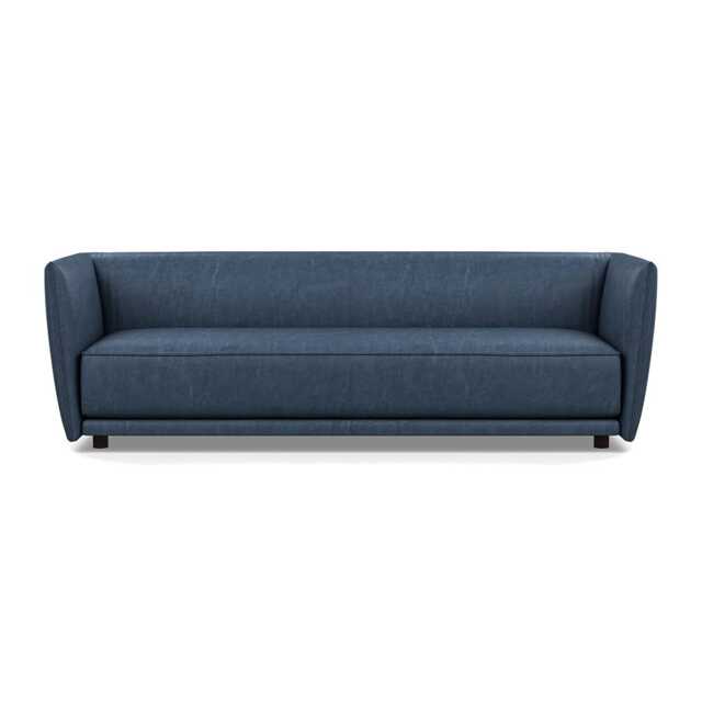 Heal's Valley 4 Seater Sofa Old England Leather Blue 002 - image 1