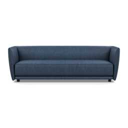 Heal's Valley 4 Seater Sofa Old England Leather Blue 002 - thumbnail 1