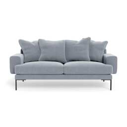 Heal's Torrington 3 Seater Sofa Boucle Steel Black Feet