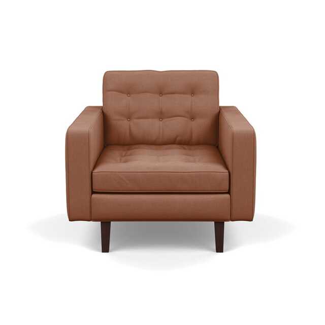 Heal's Hepburn Armchair Siena Cotton Clay Black