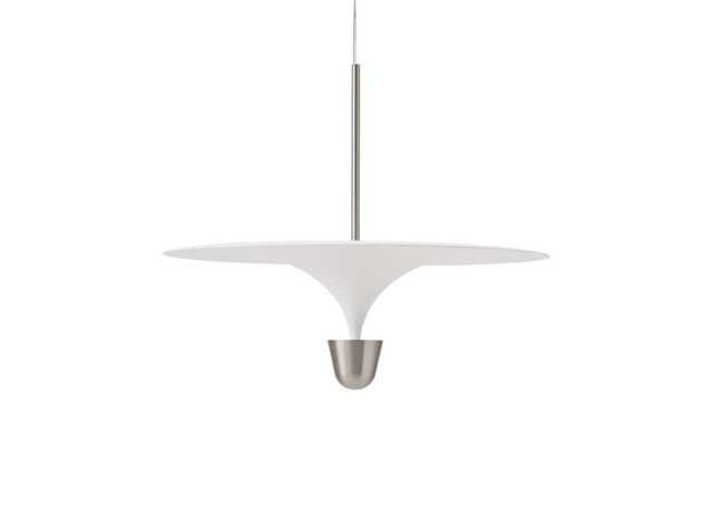 New Works Kantarell LED Pendant Disc Dia 60cm White/Nickel