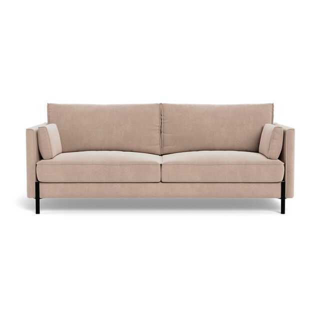 Heal's Tortona 3 Seater Sofa Smart Velvet Pebble Black Feet - image 1