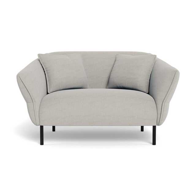 Heal's Alto Loveseat Capelo Linen-Cotton Sea Salt Black Feet - image 1