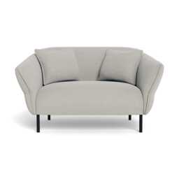 Heal's Alto Loveseat Capelo Linen-Cotton Sea Salt Black Feet