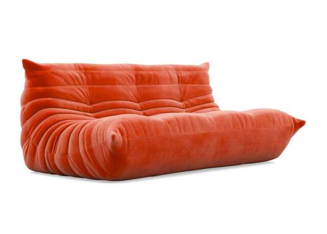 Ligne Roset Togo Large Settee Alcantara Orange - image 1