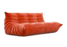 Ligne Roset Togo Large Settee Alcantara Orange