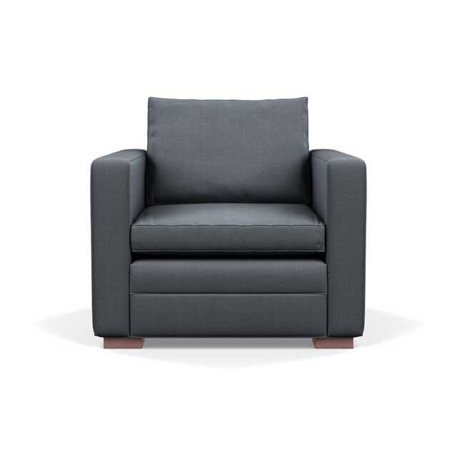 Heal's Palermo Armchair Siena Cotton Shale Grey Walnut Feet - image 1