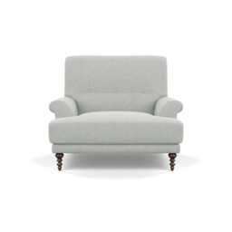 Scp Oscar Informal Armchair Melton Wool Limestone Walnut Feet
