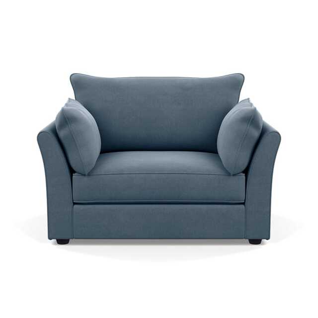 Heal's Tailor Loveseat Capelo Linen-Cotton Mineral Black Beech Feet