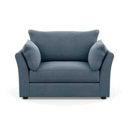 Heal's Tailor Loveseat Capelo Linen-Cotton Mineral Black Beech Feet