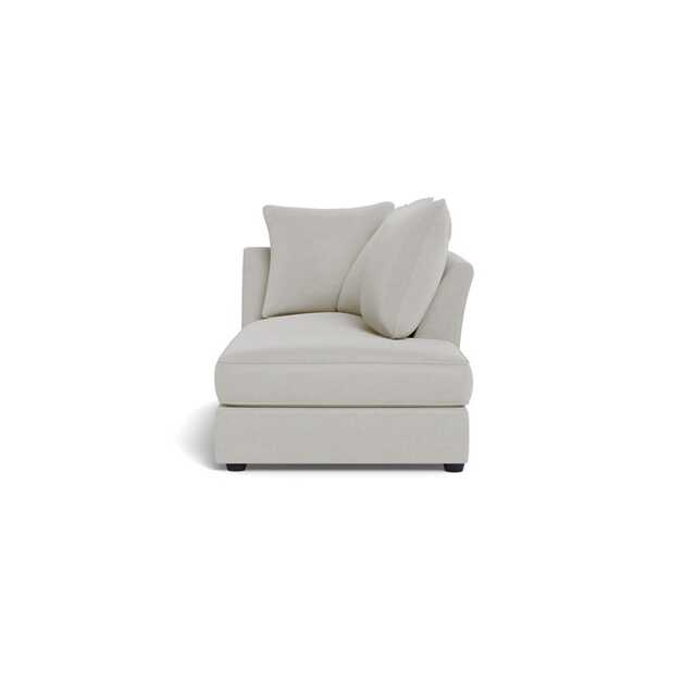 Heal's Tailor Right Hand Facing Chaise Unit Capelo Linen-Cotton Sea Salt Black Feet