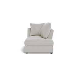 Heal's Tailor Right Hand Facing Chaise Unit  Capelo Linen-Cotton Sea Salt Black Feet