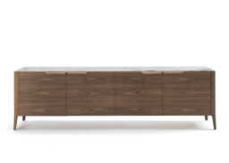 Porada Atlante 4 Sideboard Walnut & Calacatta Oro Marble