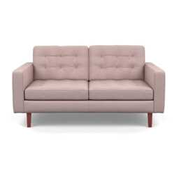 Heal's Hepburn 2 Seater Siena Cotton Dusky Pink Walnut