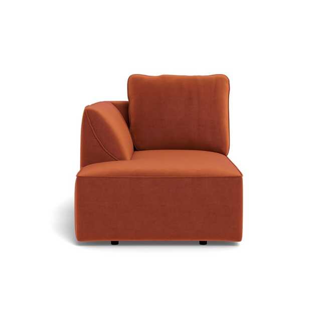 Heal's Morven LHF Chaise Unit Cotton Velvet Russet