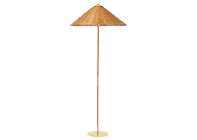Gubi 9602 Floor Lamp Brass/Wicker