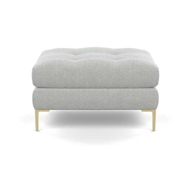 Heal's Eton Footstool Melton Wool Limestone Brass Feet