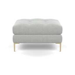 Heal's Eton Footstool Melton Wool Limestone Brass Feet