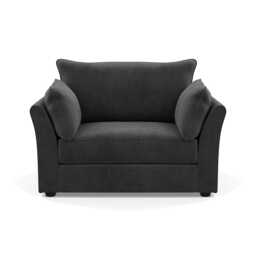 Heal's Tailor Loveseat Smart Luxe Velvet Nickel Black Beech Feet