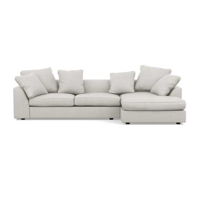 Heal's Cumulus Right Hand Corner Sofa Capelo Linen-Cotton Sea Salt Black Feet