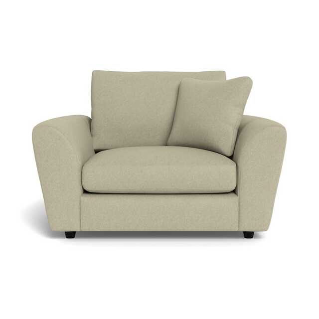Heal's Snooze Loveseat Cotton Grain Black Feet