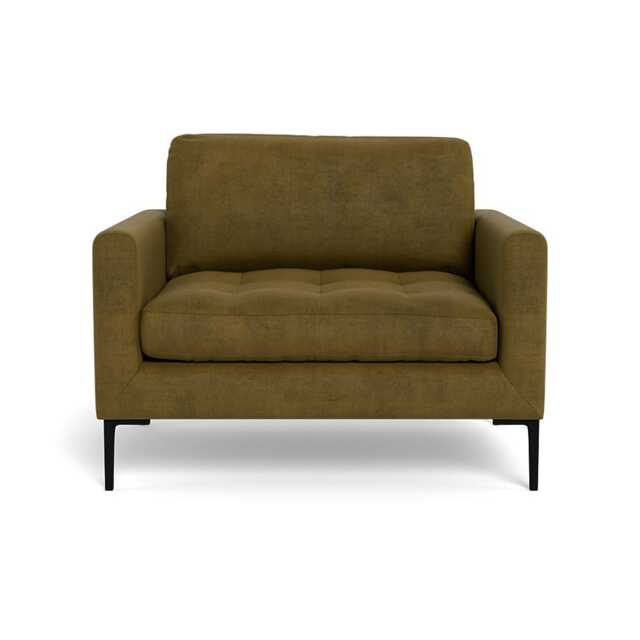 Heal's Eton Loveseat Smart Luxe Velvet Peridot Black Feet
