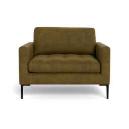 Heal's Eton Loveseat Smart Luxe Velvet Peridot Black Feet