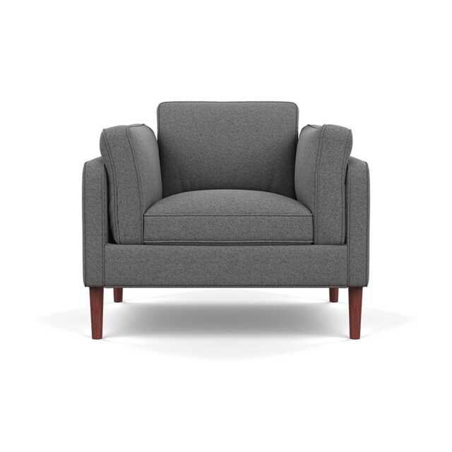Heal's Sonno Armchair St Moritz Wool Light Grey Walnut Feet - image 1