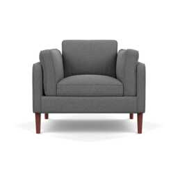 Heal's Sonno Armchair St Moritz Wool Light Grey Walnut Feet - thumbnail 1