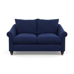 Heal's Devon 2 Seater Sofa Melton Wool New Navy Walnut Stained Feet - thumbnail 1